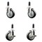 Service Caster 4 Inch 316SS Black Poly Swivel 1-1/8 Inch Expanding Stem Caster Brake SCC, 2PK SS316EX20S414-PPUB-BLK-2-TLB-2-118 - alternate 1